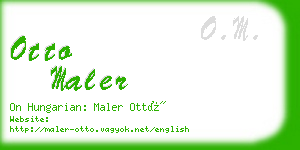 otto maler business card